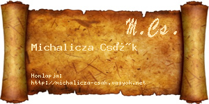 Michalicza Csák névjegykártya